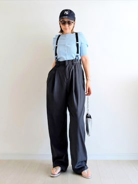 「notch.（ノッチ）のアイテム」を使った、𝕪𝕦𝕚さん（レディース・155cm）の夏コーディネート
