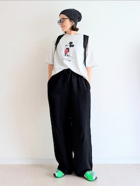 「アイテム（ニットキャップ/ビーニー）」を使った、𝕪𝕦𝕚さん（レディース・155cm・40代）の夏コーディネート