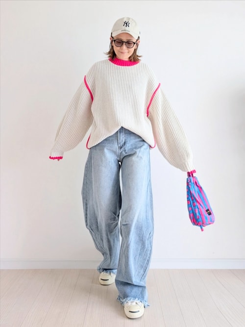 ニット notch. by yui 】オーバーサイズバイカラーニット 2025A/W（ニット