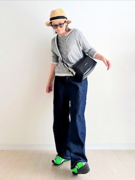 「niko and...（ニコアンド）のアイテム」を使った、𝕪𝕦𝕚さん（レディース・155cm）の春コーディネート