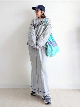 「アイテム（スウェット）」を使った、𝕪𝕦𝕚さん（レディース・155cm）の秋コーディネート