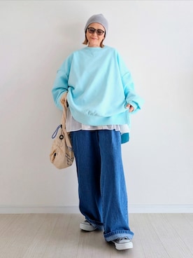 「notch.（ノッチ）のアイテム」を使った、𝕪𝕦𝕚さん（レディース・155cm）の春コーディネート