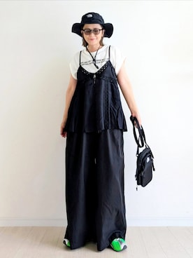 「notch.（ノッチ）のアイテム」を使った、𝕪𝕦𝕚さん（レディース・155cm）の夏コーディネート
