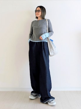 「notch.（ノッチ）のアイテム」を使った、𝕪𝕦𝕚さん（レディース・155cm）の春コーディネート