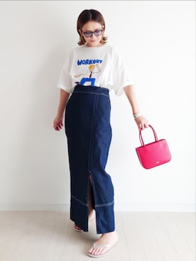 「GLOSTER（グロスター）のアイテム」を使った、𝕪𝕦𝕚さん（レディース・155cm）の夏コーディネート