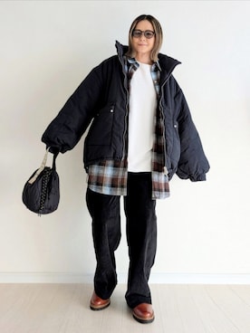 「FREAK'S STORE（フリークスストア）のアイテム」を使った、𝕪𝕦𝕚さん（レディース・155cm）の冬コーディネート