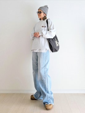 「notch.（ノッチ）のアイテム」を使った、𝕪𝕦𝕚さん（レディース・155cm）の冬コーディネート