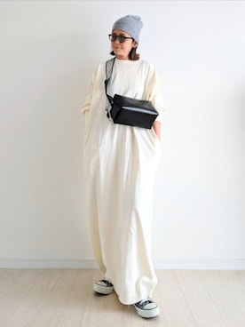 「アイテム（ワンピース）」を使った、𝕪𝕦𝕚さん（レディース・155cm・40代）の秋コーディネート