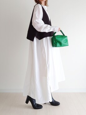 「アイテム（ワンピース/ドレス）」を使った、𝕪𝕦𝕚さん（レディース・155cm・40代）の秋コーディネート