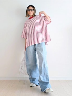 「Re:EDIT（リエディ）のアイテム」を使った、𝕪𝕦𝕚さん（レディース・155cm）の春コーディネート