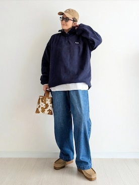 「Clarks（クラークス）のアイテム」を使った、𝕪𝕦𝕚さん（レディース・155cm）の冬コーディネート