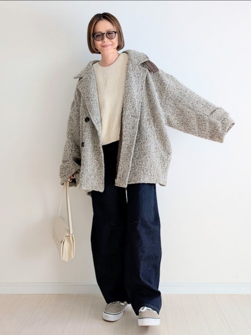 ☆notch.by yuiヘリンボーンPコート☆新品 セール】Re arrival 2025AW【 notch.by yui 】ヘリンボーンP