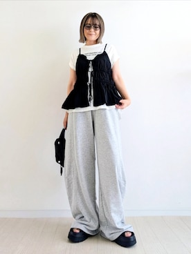 「notch.（ノッチ）のアイテム」を使った、𝕪𝕦𝕚さん（レディース・155cm）の夏コーディネート