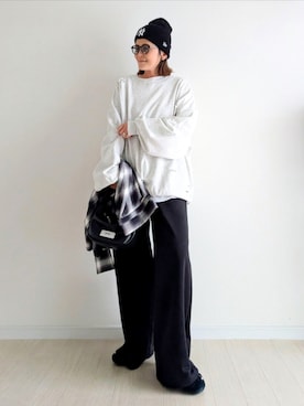 「チェックシャツ」｜𝕪𝕦𝕚さん（レディース・155cm）の秋コーディネート