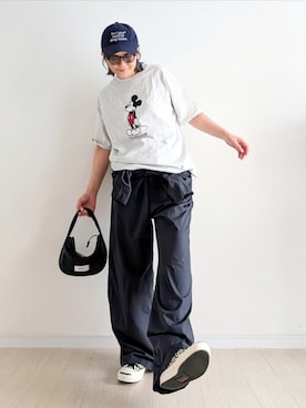 「niko and...（ニコアンド）のアイテム」を使った、𝕪𝕦𝕚さん（レディース・155cm）の春コーディネート