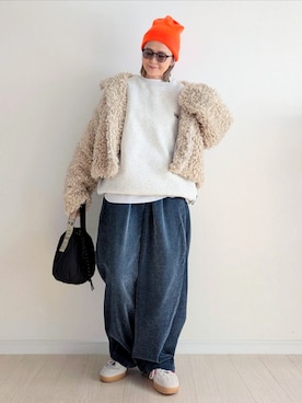 「FREAK'S STORE（フリークスストア）のアイテム」を使った、𝕪𝕦𝕚さん（レディース・155cm）の冬コーディネート