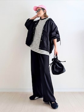 「mi via loca（ミヴィアロカ）のアイテム」を使った、𝕪𝕦𝕚さん（レディース・155cm）の春コーディネート