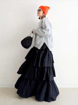 「notch.（ノッチ）のアイテム」を使った、𝕪𝕦𝕚さん（レディース・155cm）の冬コーディネート