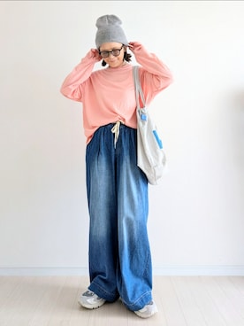 「アイテム（ニットキャップ/ビーニー）」を使った、𝕪𝕦𝕚さん（レディース・155cm・40代）の夏コーディネート