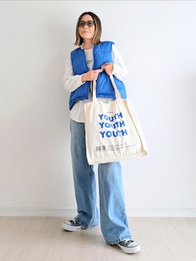 「CIAOPANIC TYPY（チャオパニックティピー）のアイテム」を使った、𝕪𝕦𝕚さん（レディース・155cm）の春コーディネート