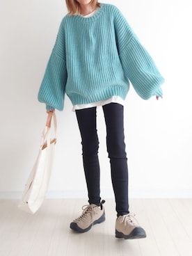 「RAWROW（ロウロウ）のアイテム」を使った、𝕪𝕦𝕚さん（レディース・155cm）の秋コーディネート