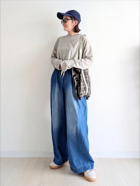 「アイテム（トップス）」を使った、𝕪𝕦𝕚さん（レディース・155cm・40代）の秋コーディネート