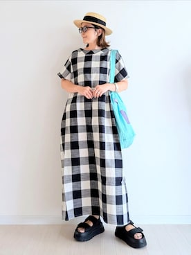 「アイテム（ワンピース/ドレス）」を使った、𝕪𝕦𝕚さん（レディース・155cm）の夏コーディネート