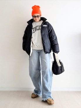 「アイテム（スウェット）」を使った、𝕪𝕦𝕚さん（レディース・155cm・40代）の冬コーディネート