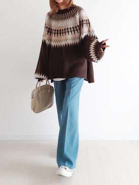 「アイテム（ショルダーバッグ）」を使った、𝕪𝕦𝕚さん（レディース・155cm・40代）の秋コーディネート