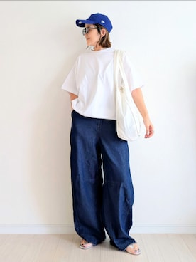「niko and...（ニコアンド）のアイテム」を使った、𝕪𝕦𝕚さん（骨格ウェーブ・レディース・155cm）の夏コーディネート