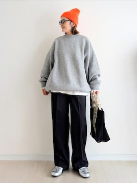 「アイテム（帽子）」を使った、𝕪𝕦𝕚さん（レディース・155cm・40代）の秋コーディネート