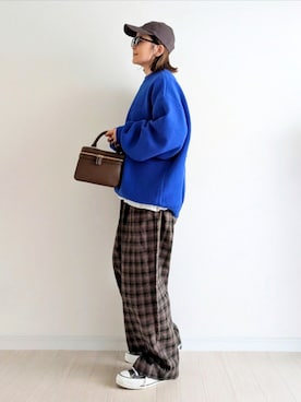 「アイテム（帽子）」を使った、𝕪𝕦𝕚さん（レディース・155cm・40代）の冬コーディネート