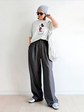 「CIAOPANIC TYPY（チャオパニックティピー）のアイテム（パンツ）」を使った、𝕪𝕦𝕚さん（レディース・155cm）の夏コーディネート