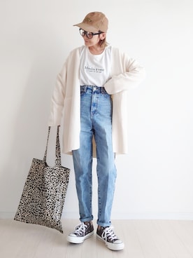 「Honeys（ハニーズ）のアイテム」を使った、𝕪𝕦𝕚さん（レディース・155cm・40代）の秋コーディネート