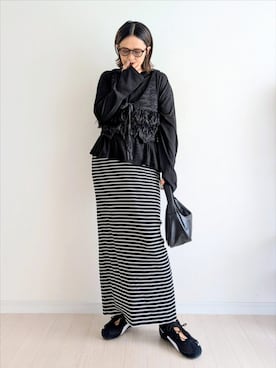 「アイテム（ベスト）」を使った、𝕪𝕦𝕚さん（レディース・155cm・40代）の夏コーディネート