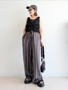 「アイテム（トップス）」を使った、𝕪𝕦𝕚さん（レディース・155cm・40代）の夏コーディネート