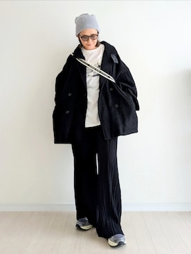 「アイテム（帽子）」を使った、𝕪𝕦𝕚さん（レディース・155cm・40代）の秋コーディネート