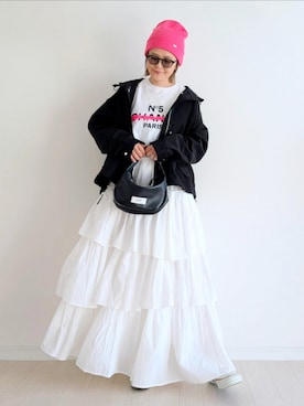 「Riberry（リベリー）のアイテム」を使った、𝕪𝕦𝕚さん（レディース・155cm）の冬コーディネート