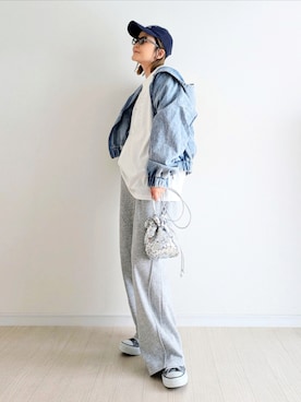 「notch.（ノッチ）のアイテム」を使った、𝕪𝕦𝕚さん（レディース・155cm）の春コーディネート