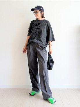 「アイテム（Tシャツ/カットソー）」を使った、𝕪𝕦𝕚さん（レディース・155cm・40代）の夏コーディネート