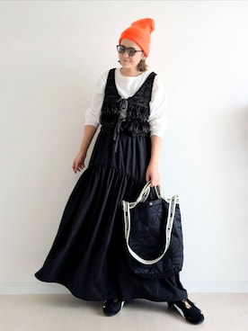 「アイテム（ベスト）」を使った、𝕪𝕦𝕚さん（レディース・155cm）の秋コーディネート