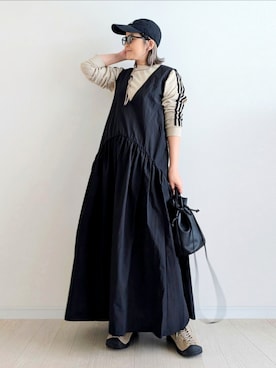 「AS KNOW AS plus（アズノゥアズプラス）のアイテム（バッグ）」を使った、𝕪𝕦𝕚さん（レディース・155cm）の春コーディネート