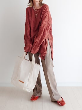 「RAWROW（ロウロウ）のアイテム」を使った、𝕪𝕦𝕚さん（レディース・155cm）の秋コーディネート