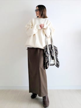 「アイテム（トップス）」を使った、𝕪𝕦𝕚さん（レディース・155cm・40代）の秋コーディネート