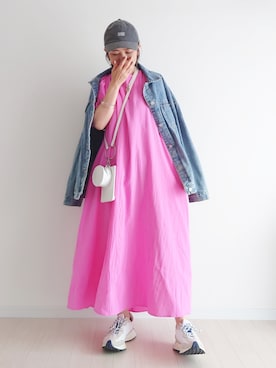 「アイテム（ワンピース/ドレス）」を使った、𝕪𝕦𝕚さん（レディース・155cm・40代）の春コーディネート