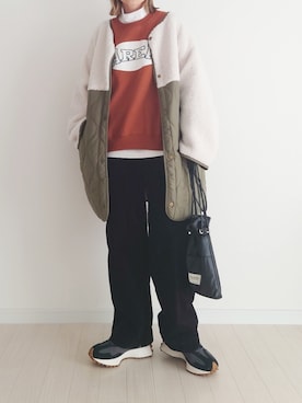 「アイテム（ブルゾン）」を使った、𝕪𝕦𝕚さん（レディース・155cm・40代）の冬コーディネート