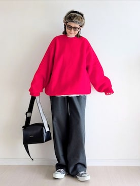 「アイテム（帽子）」を使った、𝕪𝕦𝕚さん（レディース・155cm・40代）の秋コーディネート