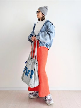 「notch.（ノッチ）のアイテム」を使った、𝕪𝕦𝕚さん（レディース・155cm）の冬コーディネート