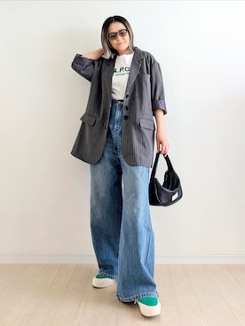 「VANS（バンズ）のアイテム（シューズ）」を使った、𝕪𝕦𝕚さん（レディース・155cm）の春コーディネート