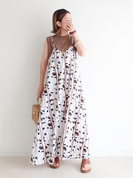 「アイテム（ワンピース/ドレス）」を使った、𝕪𝕦𝕚さん（レディース・155cm・40代）の夏コーディネート